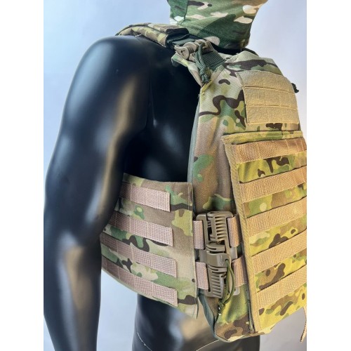 Бронежилет ЗАЩИТНИК в Липецке с кевларовым баллистическим пакетом C2, капами и бронеплитами Бр5