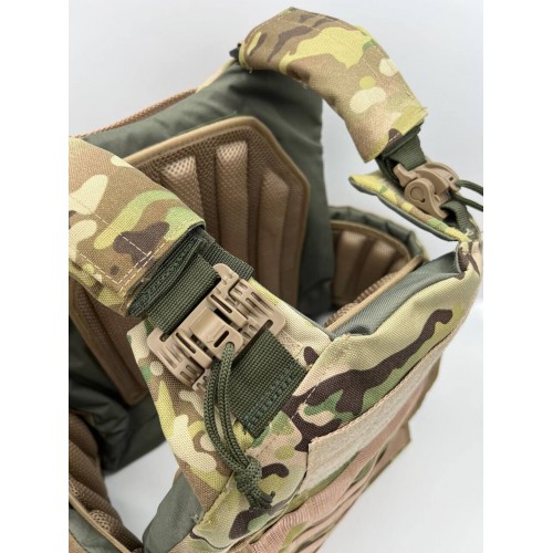 Бронежилет ЗАЩИТНИК в Липецке с кевларовым баллистическим пакетом C2, капами и бронеплитами Бр5