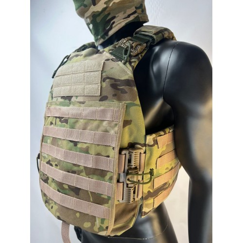 Бронежилет ЗАЩИТНИК в Липецке с кевларовым баллистическим пакетом C2, капами и бронеплитами Бр5