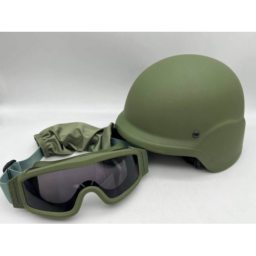 Тактический шлем + тактические ударопрочные армейские очки в Липецке