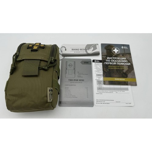 Военная тактическая аптечка RHINO RESCUE IFAK TRD MINI 11в1 в Липецке