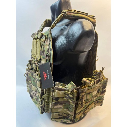 Жилет (плитник быстросъёмный YAKEDA original /разгрузка)2 с подсумками на спине в Липецке