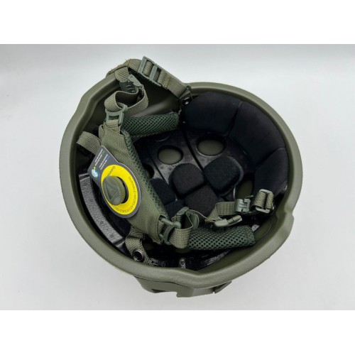 Кевларовый тактический баллистический композитный шлем ACH MICH NIJ IIIA Ops-Core (цвет «олива») / Бр2 класс защиты / с защитой ушей и системой регулировки Венди в Липецке