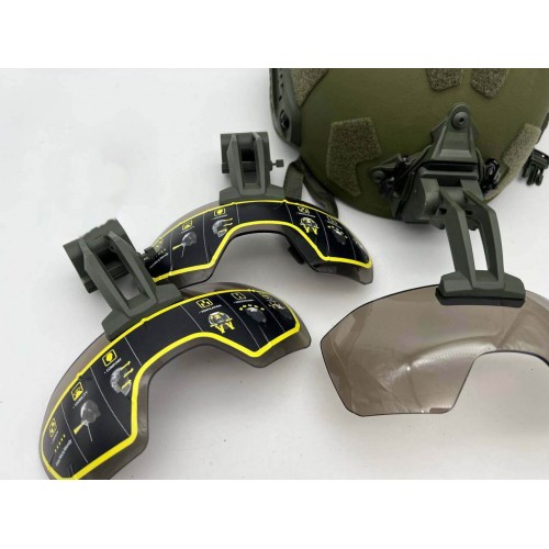 Откидные флип очки с кронштейном на шрауд для тактического шлема в Липецке