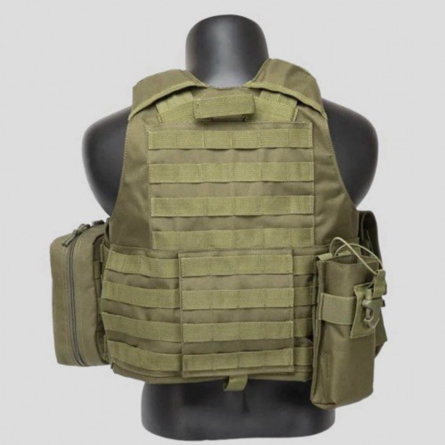 Тактический разгрузочный жилет «5 / пять карманов» с подсумками Tactical Molle Plate Carrier для съемных бронепластин в Липецке