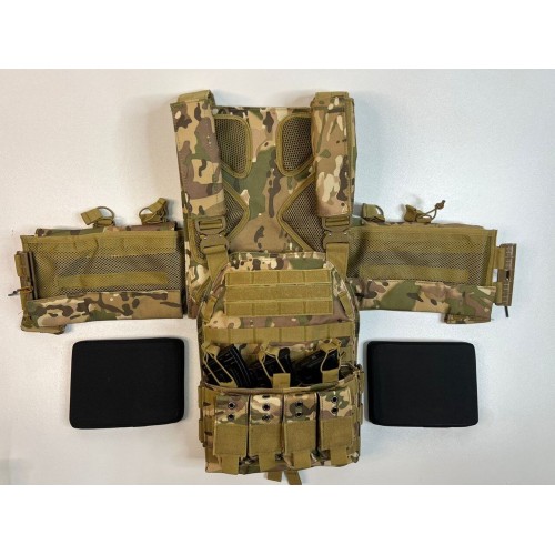 Жилет (плитник быстросъёмный/разгрузка) с возможностью установки боковых плит или боковых баллистических пакетов в Липецке