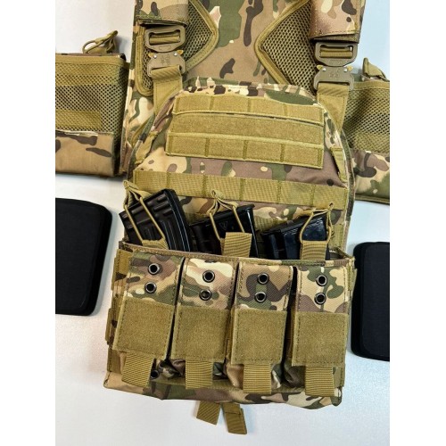 Жилет (плитник быстросъёмный/разгрузка) с возможностью установки боковых плит или боковых баллистических пакетов в Липецке